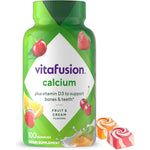 Vitafusion Calcium 100 Gummies front view bottle for adult bone health support