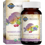 Garden of Life Organics Women's Once Daily Multivitamin 60 Tablets front view bottle packaging