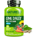 NATURELO Mens Multivitamins One Daily 120 vegetarian capsules front view bottle packaging