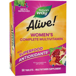 Nature's Way Alive Women's 50 Complete Multivitamin bottle front view showing 50 tablets count label