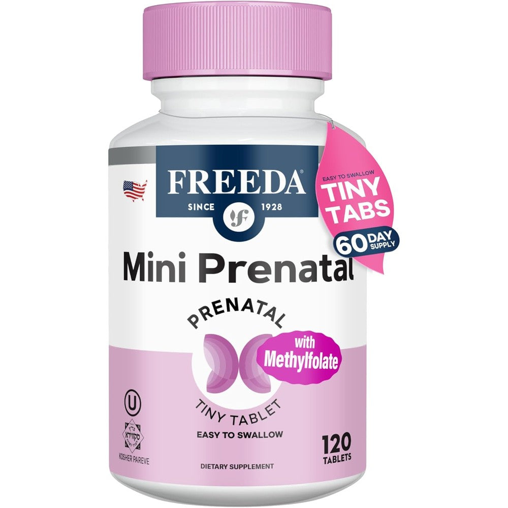 Freeda Mini Prenatal Vitamin bottle front view