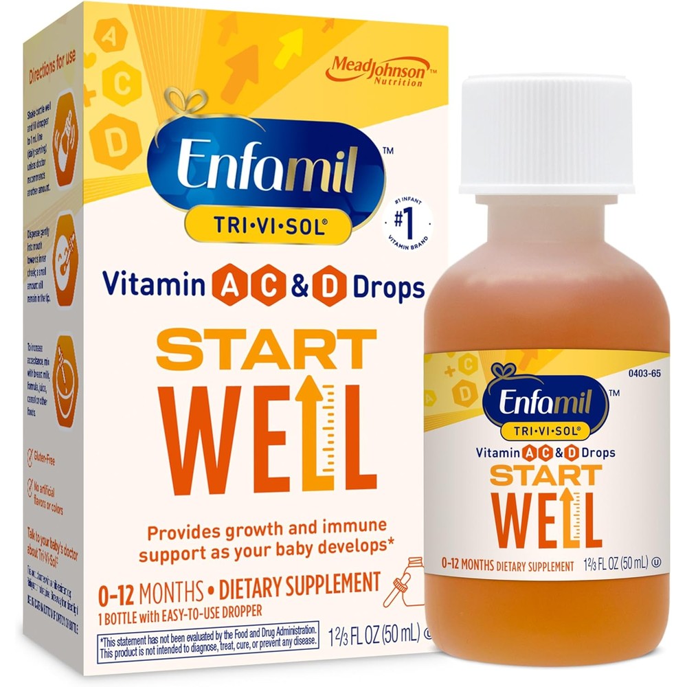 Enfamil Tri Vi Sol Infant Multivitamin Drops 50ml bottle front view
