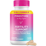 Pink Stork Fertility 2 in 1 Conception Support bottle front view