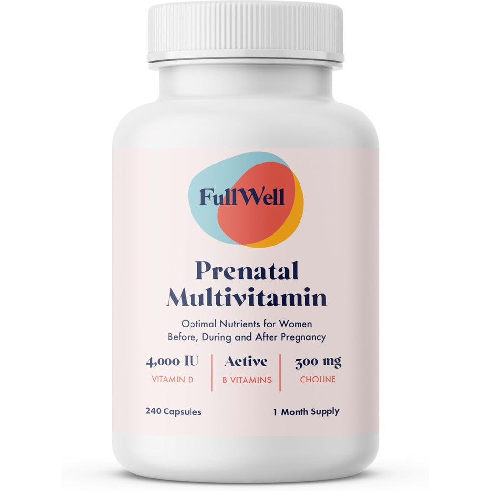 FullWell Women's Prenatal Multivitamin front view bottle