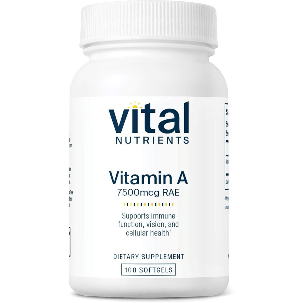 Vital Nutrients Vitamin A 7500mcg RAE bottle front view