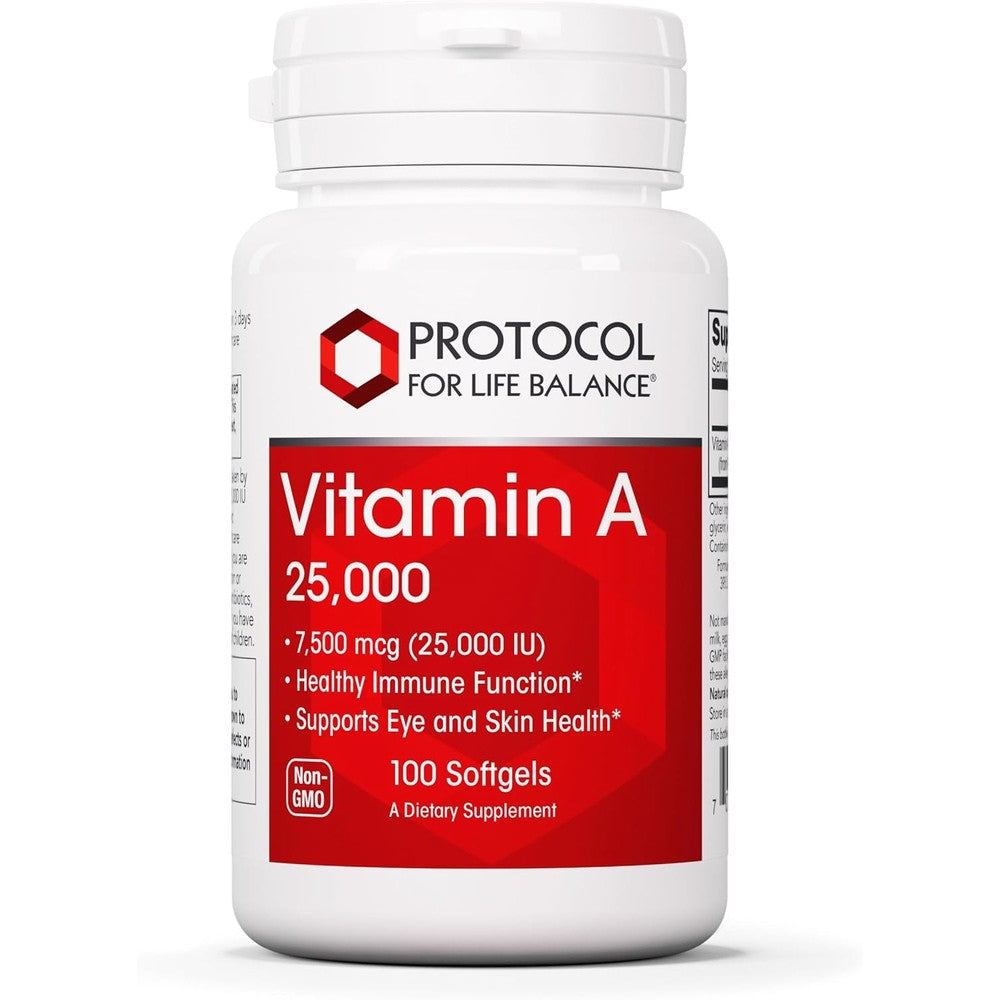 Protocol For Life Balance Vitamin A 25,000 IU bottle front view