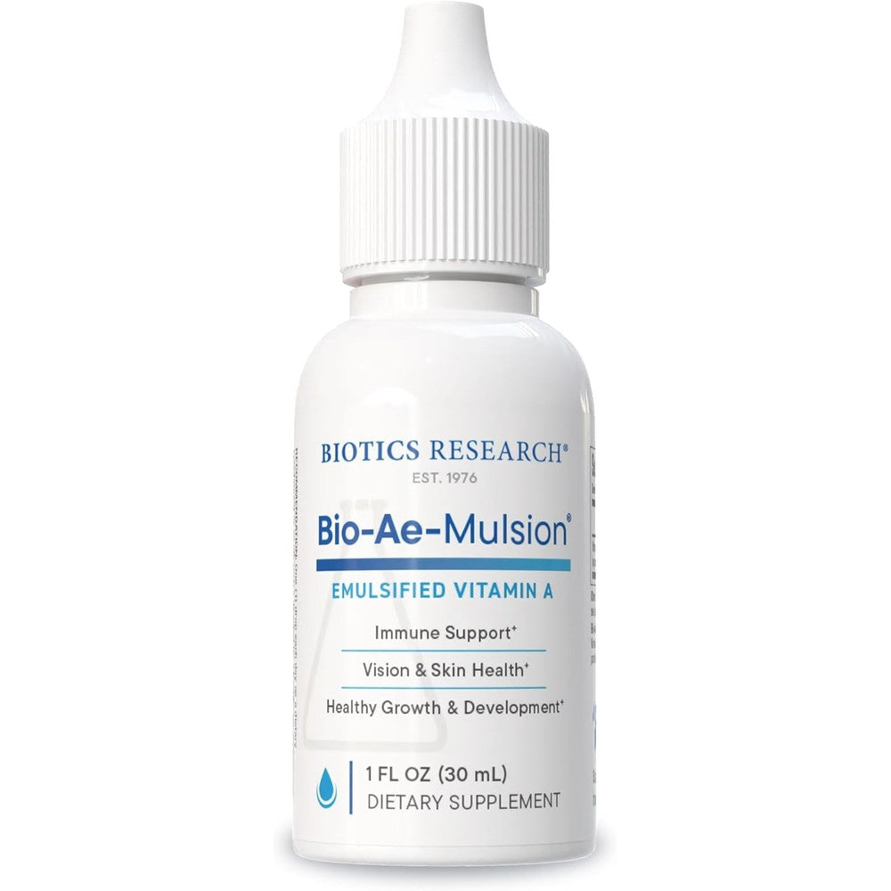 Biotics Research Bio Ae Mulsion Vitamin A liquid drops bottle front view