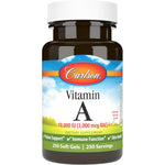 Carlson Vitamin A 10,000 IU softgels bottle front view
