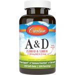 Carlson Laboratories Vitamin A and D 25000 IU 1000 IU front view