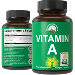 Peak Performance Organic Vitamin A 5000 IU supplement bottle front view