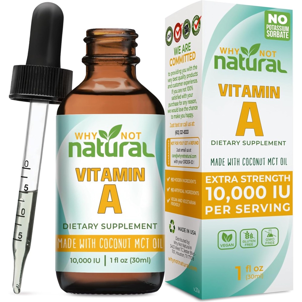 Why Not Natural Vitamin A Drops 10000 IU bottle front view
