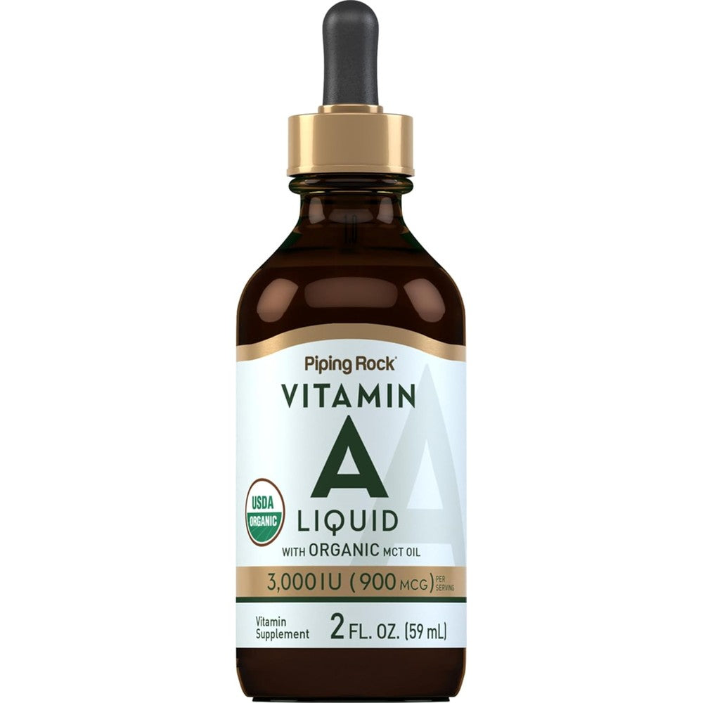 Piping Rock Liquid Vitamin A 3000 IU drops bottle front view