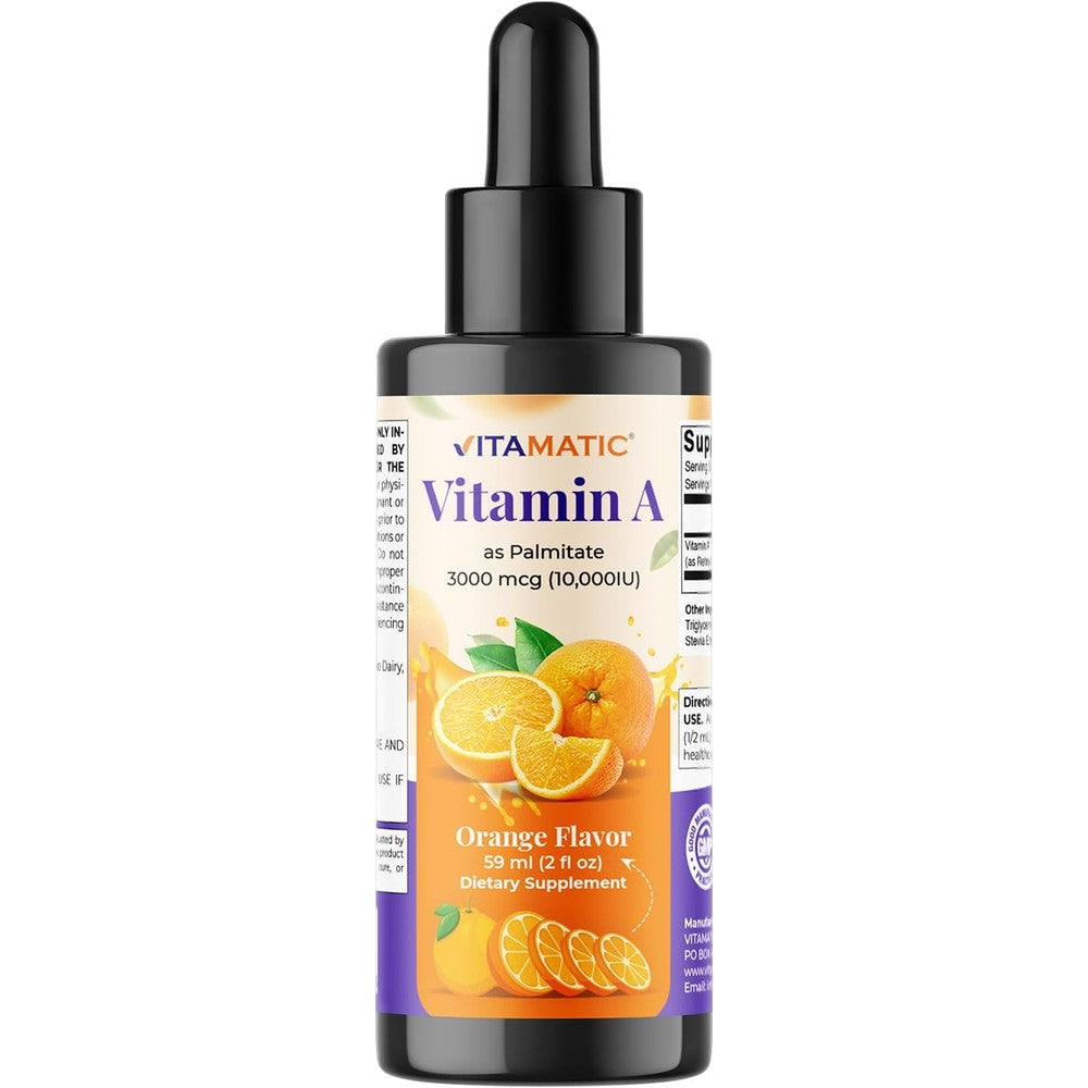 Vitamatic Vitamin A 10000 IU liquid drops bottle front view