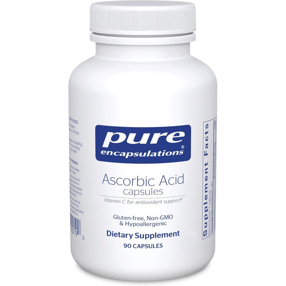 Pure Encapsulations Ascorbic Acid 1000mg front bottle view immune supplement India