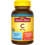 Nature Made Vitamin C 500mg liquid softgels front bottle view for daily immune health support