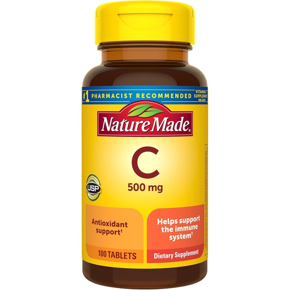 Nature Made Vitamin C 500 Milligrams front view bottle for daily immune health