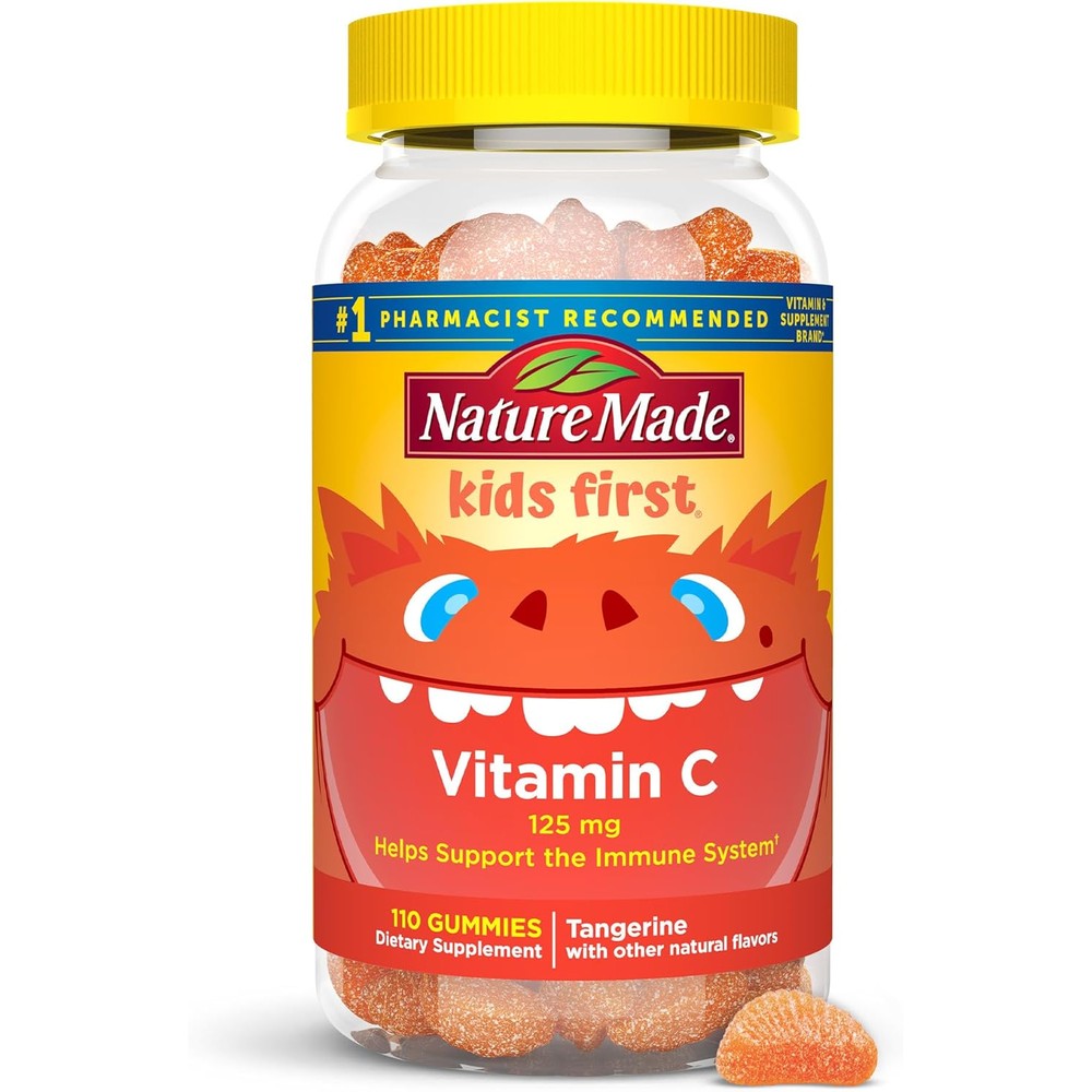 Nature Made Kids First Vitamin C Gummies front bottle view for children immune support