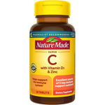 Nature Made Super C Immune Complex 60 Tablets front view showcasing authentic packaging for immune support.