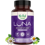 Nested Naturals Luna Sleep Aid 60 vegan capsules front bottle view
