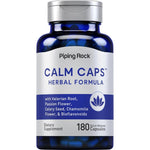 Piping Rock Calm Capsules 180 count front view bottle for natural relaxation.