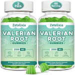 Zetelixia Organic Valerian Root Sleep Support Gummies 2 pack front view for natural relaxation.
