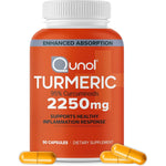 Qunol Turmeric Curcumin 2250mg 90 capsules front view bottle for joint support