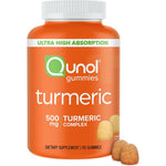 Qunol Turmeric Curcumin high absorption joint support gummies front bottle view