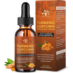 PAYAOCZ Organic Turmeric Curcumin liquid drops bottle front view for high absorption supplement dietary needs
