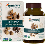 Himalaya Organic Triphala 688 mg 60 caplets bottle front view for premium digestive health support.