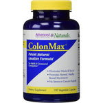 Advanced Naturals ColonMax 100 capsules front view bottle showing natural laxative label details