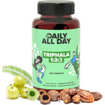 Daily All Day Triphala 1 2 3 Ratio 120 Tablets front bottle view for constipation relief