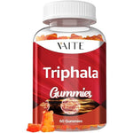 VAITE Organic Triphala 60 Gummies front view of bottle for natural digestive support.