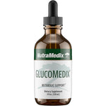 NutraMedix GlucoMedix four fluid ounce bottle front view displaying the main product label for glucose support.
