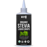 WHYZ Organic Stevia Liquid Drops front view bottle of pure liquid stevia extract sugar substitute