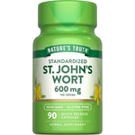 Nature's Truth St John's Wort 600mg 90 capsules front view mood support supplement