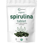 Micro Ingredients Organic Spirulina Supplement front view of 720 tablets bottle packaging
