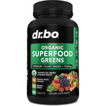 Dr. Bo Organic Superfood Greens front bottle view daily green veggie supplement