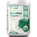 Biophix Organic Spirulina Powder jar front view authentic imported superfood supplement