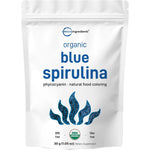 Micro Ingredients Organic Blue Spirulina Powder front view pouch showing USDA organic logo for superfood smoothies