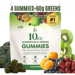 Jaje Health 10ex Supergreens Gummies front view packaging for daily immunity support.