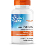 Doctor's Best Saw Palmetto Standardized Extract 320mg front bottle view showing sixty softgels label