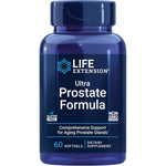 Life Extension Ultra Prostate Formula 60 softgels front view bottle for prostate health.