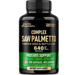 NUTRAHARMONY Saw Palmetto 640mg 120 capsules bottle front view showing men's herb complex label
