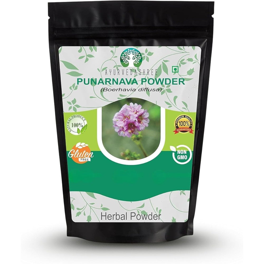 Ayurvedashree Punarnava Powder fifty grams front view authentic herbal supplement