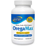 North American Herb & Spice OregaMax front view bottle showing wild oregano supplement capsules for immune support