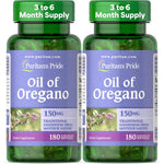 Puritan's Pride Oil of Oregano 180 softgels bottle front view for immune support