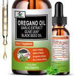 Vita Letuo Organic Oil of Oregano and Black Seed Oil liquid dropper bottle front view