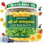 Lilicare oil of oregano and black seed oil gummies front bottle view for immune system health