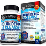 BioSchwartz Colon Cleanser and Detox forty five capsules front view packaging for digestive support