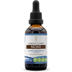 Secrets of the Tribe Noni Alcohol Free Liquid Extract front view showing the dropper bottle label